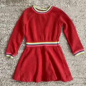 MINI BODEN GIRLS LONG SLEEVE SWEATSHIRT DRESS